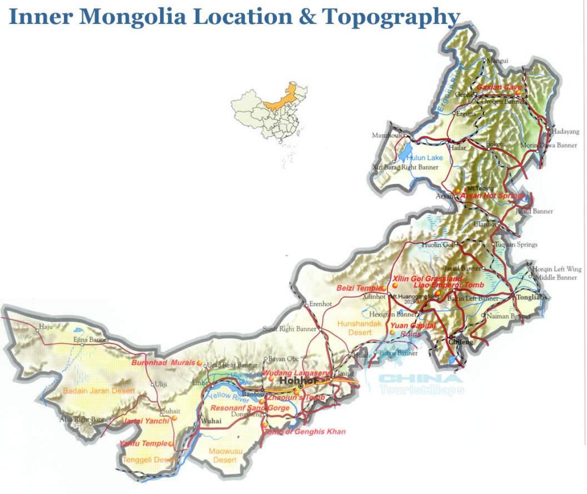 बाहरी मंगोलिया के नक्शे