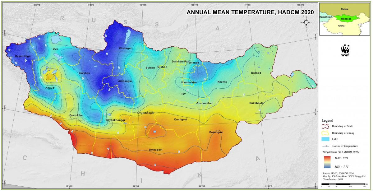 नक्शा मंगोलिया की जलवायु 