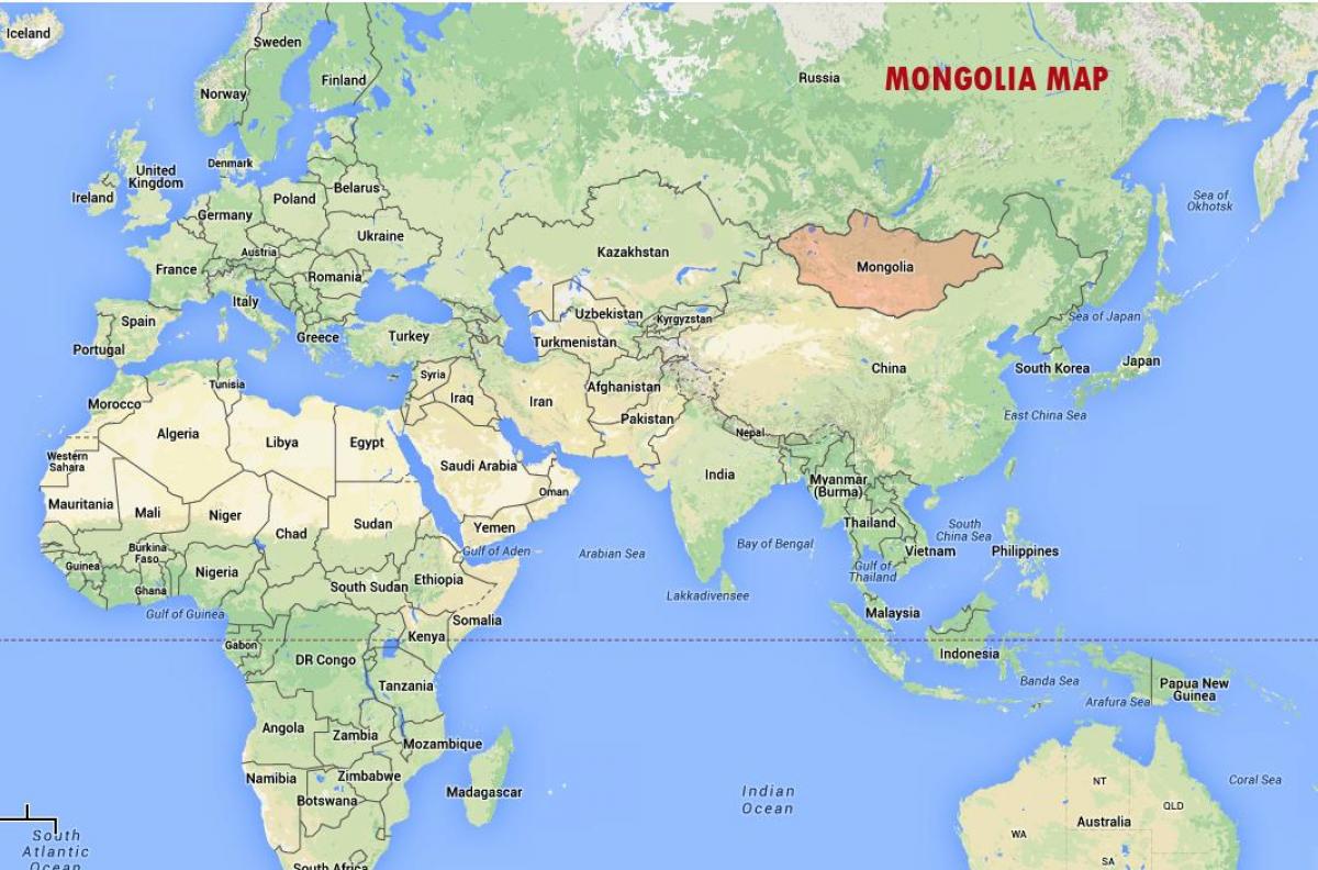 दुनिया के नक्शे दिखा रहा है मंगोलिया