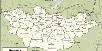 नक्शे के मंगोलियाई मैदान