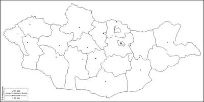 खाली नक्शे के मंगोलिया