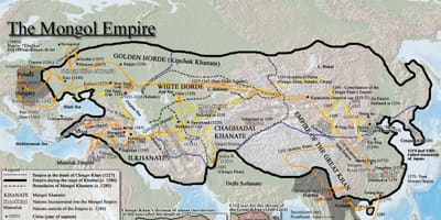मंगोलियाई इतिहास नक्शा
