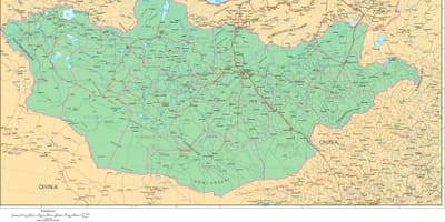 नक्शा मंगोलिया की सड़क